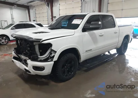 2021 Ram 1500 Laramie 4X4 5'7 Box из США, поврежденный, VIN 1C6SRFJT4MN652789